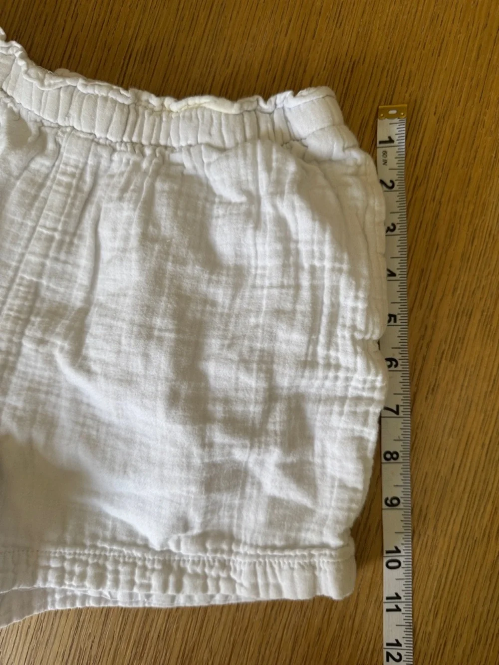 GAP girls white cotton gauze shorts